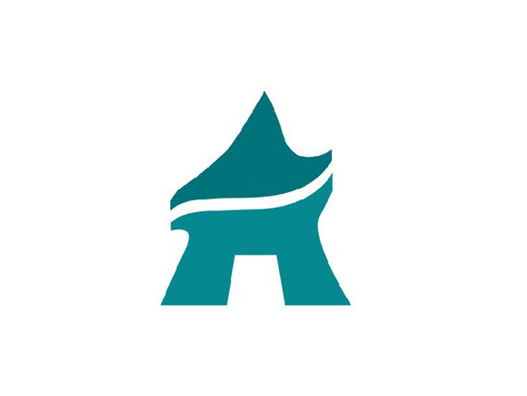 Logo of a teal letter A with a white swoosh across it.